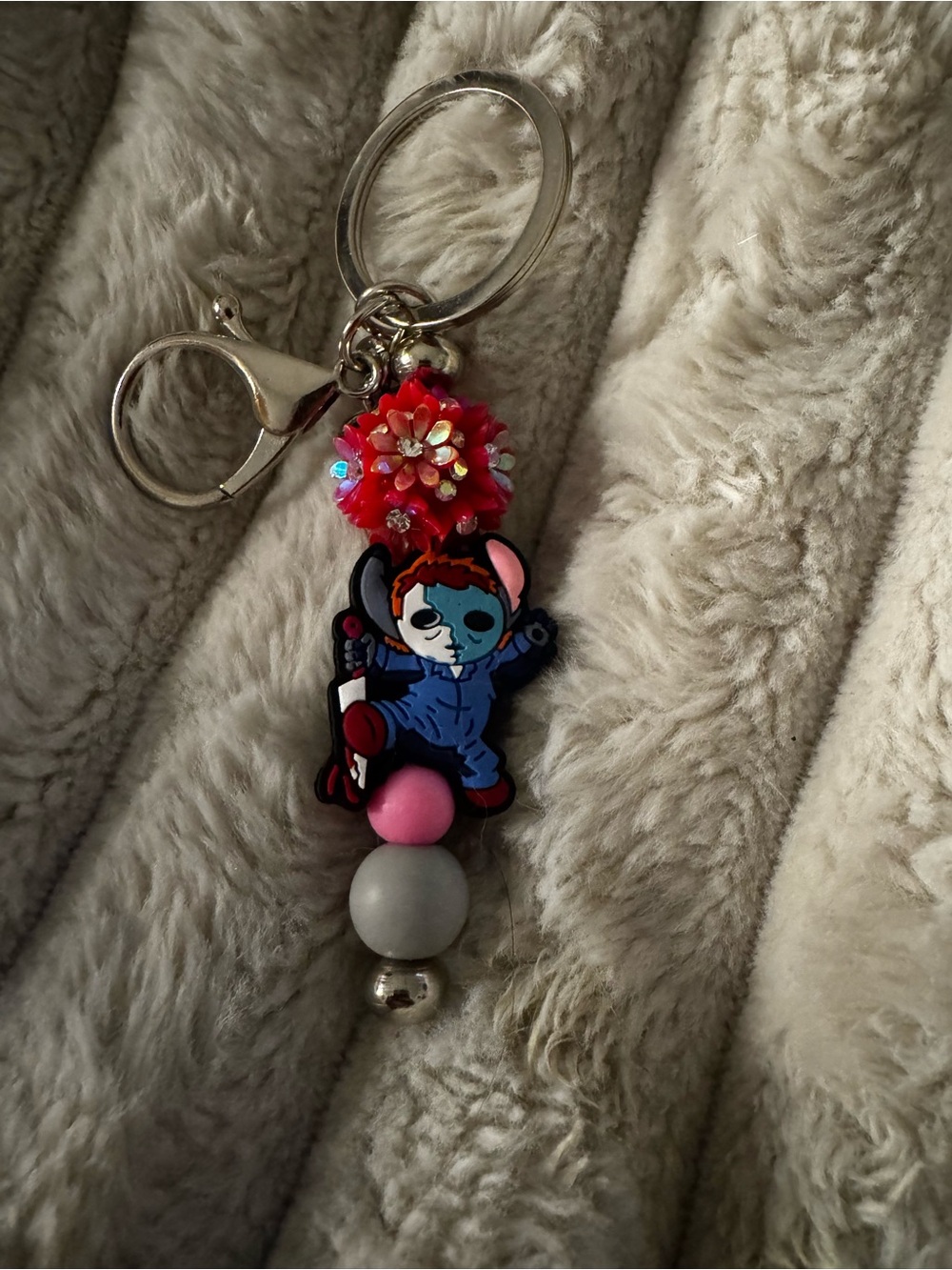 Michael Myers and Stitch Keychain